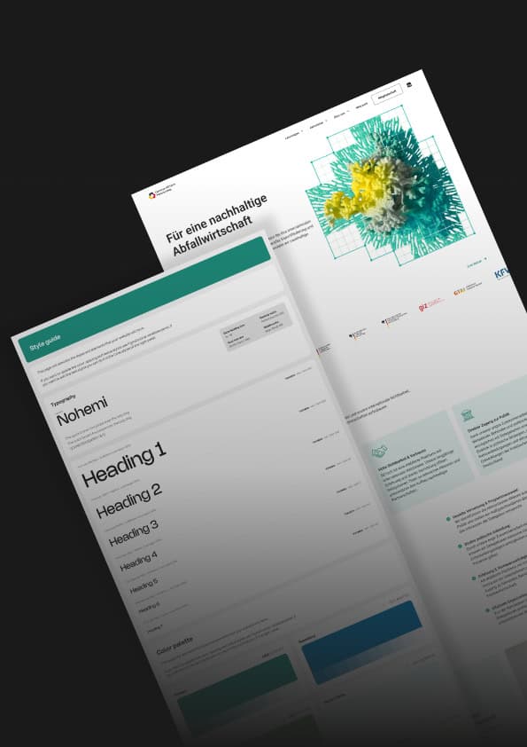 UI style guide with typography, form fields and colours